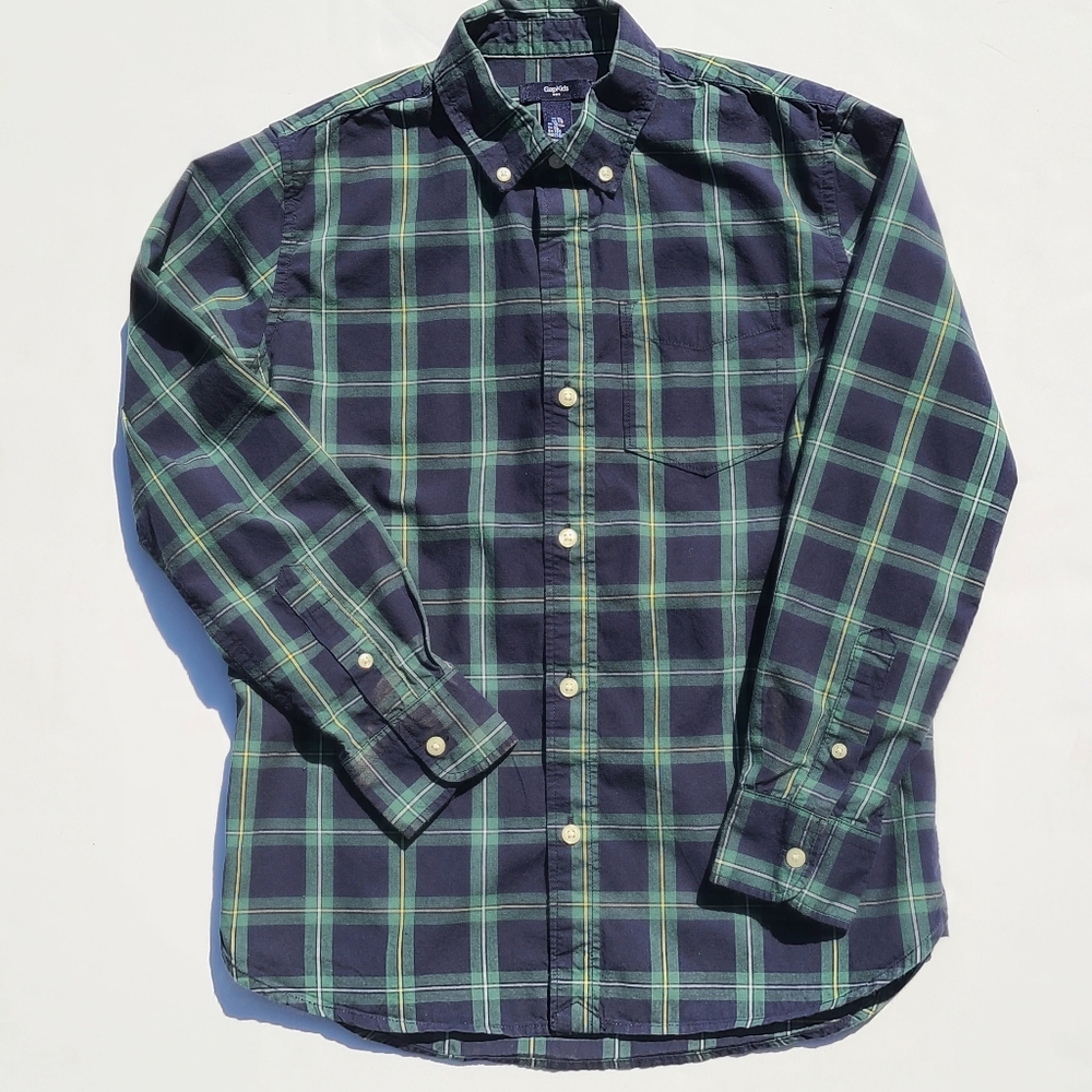 Gap Boys Plaid Button-up Longs-sleeve Shirt